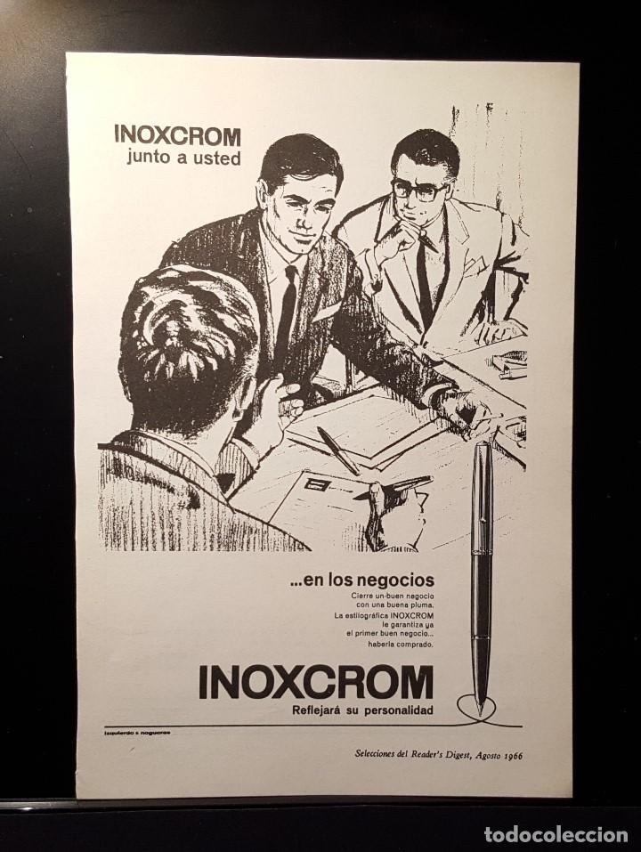Coleccionismo de Revistas y Peri&oacute;dicos: Hoja Publicidad. Estilografica Inoxcrom. INOXCROM Junto a Usted. READERS DIGEST 1966)