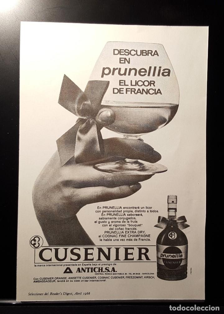 Coleccionismo de Revistas y Peri&oacute;dicos: Hoja Publicidad. Licor Frances CUSENIER. READERS DIGEST 1966)