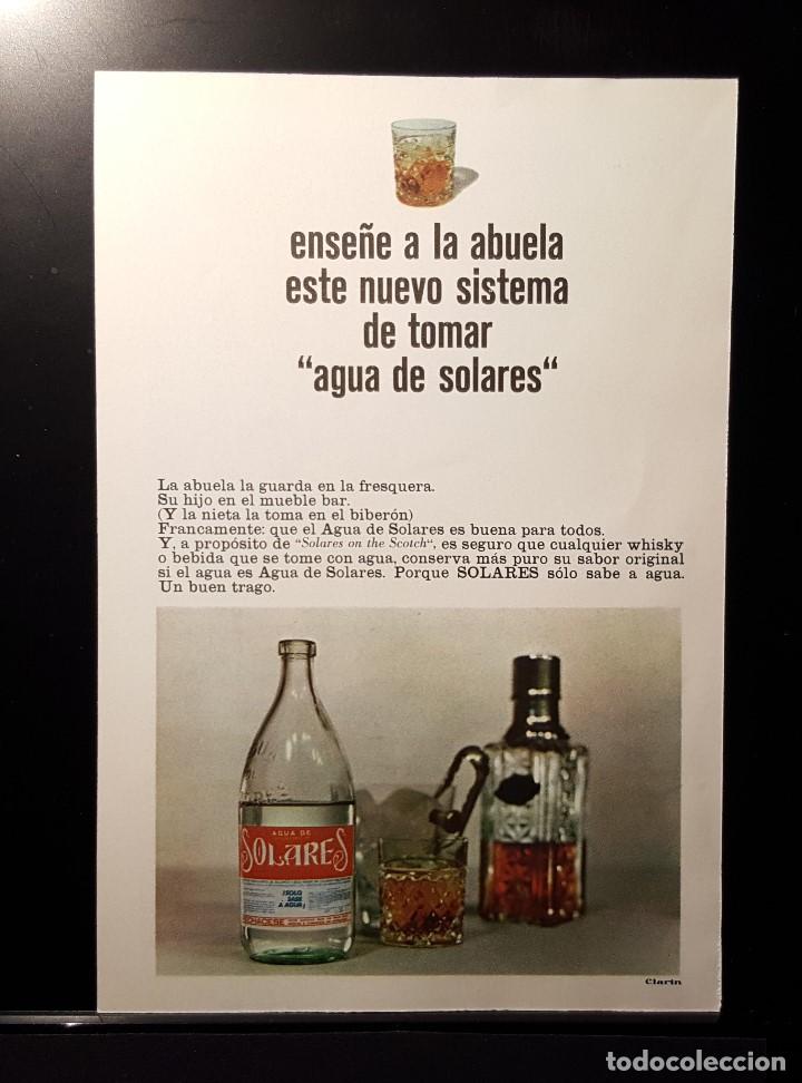 Coleccionismo de Revistas y Peri&oacute;dicos: Hoja Publicidad. Cara 1: Agua Solares. Cara 2: Camisa Lavypon. READERS DIGEST 1966)