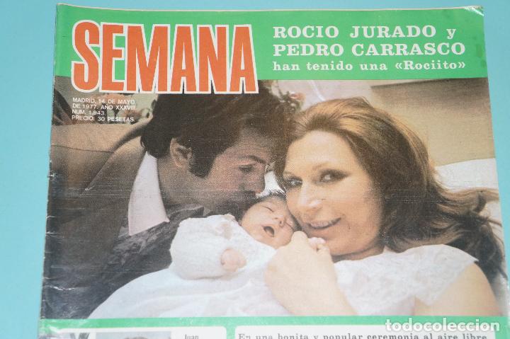 Coleccionismo de Revistas y Peri&oacute;dicos: RECORTE FOTO DE ROCIO JURADO Y PEDRO CARRASCO REVISTA SEMANA N&ordm; 1943 PORTADA