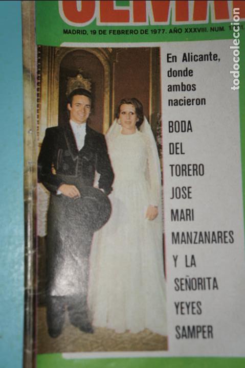 Coleccionismo de Revistas y Peri&oacute;dicos: RECORTE FOTO DE TORERO JOSE MARI MANZANARES REVISTA SEMANA N&ordm; 1931 PORTADA