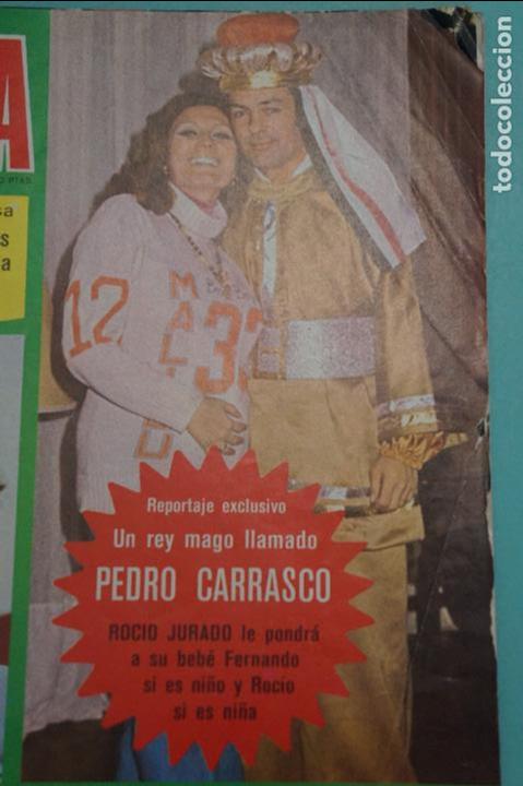 Coleccionismo de Revistas y Peri&oacute;dicos: RECORTE FOTO DE PEDRO CARRASCO Y ROCIO JURADO REVISTA SEMANA N&ordm; 1927 PORTADA