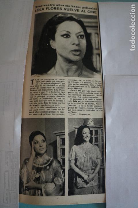 Coleccionismo de Revistas y Peri&oacute;dicos: RECORTE REPORTAJE CLIPPING DE LOLA FLORES REVISTA SEMANA N&ordm; 1711 PAG. 79