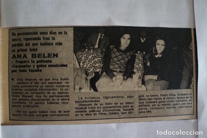 Coleccionismo de Revistas y Peri&oacute;dicos: RECORTE REPORTAJE CLIPPING DE ANA BELEN REVISTA SEMANA N&ordm; 1777 PAG. 65
