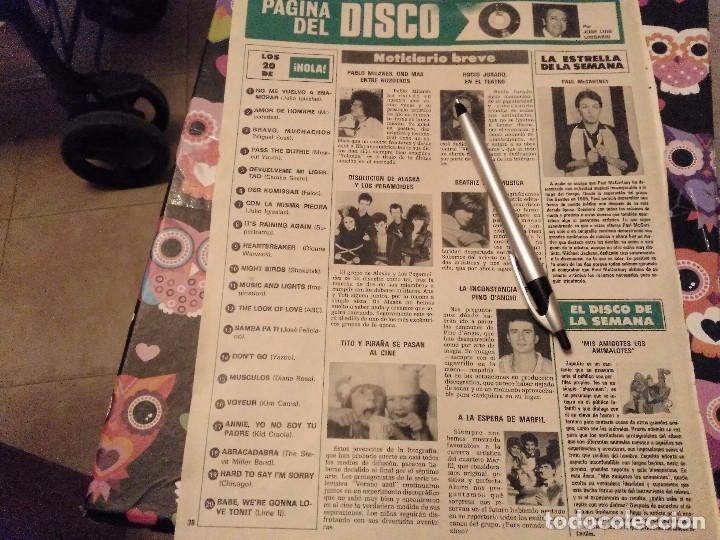 Coleccionismo de Revistas y Peri&oacute;dicos: ANTIGUO RECORTE REVISTA A&Ntilde;O 1983 ALASKA Y LOS PEGAMOIDES,TITOMY PIRA&Ntilde;A,ROCIO JURADO