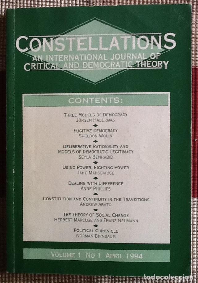 Collectionnisme de Revues et Journaux: Constellations. Volume 1. No 1. 1994. Habermas, Birnbaum...