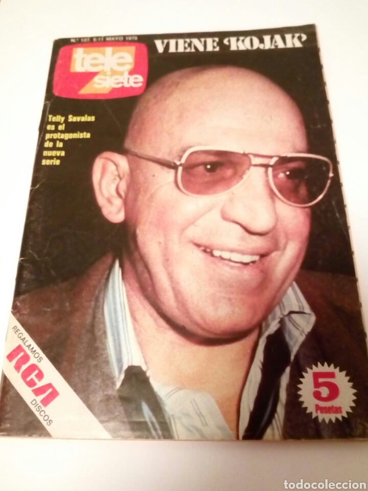 Coleccionismo de Revistas y Peri&oacute;dicos: Revista Tele Siete n'127 ,Viene &laquo;KOJAK&raquo; a&ntilde;o 1975