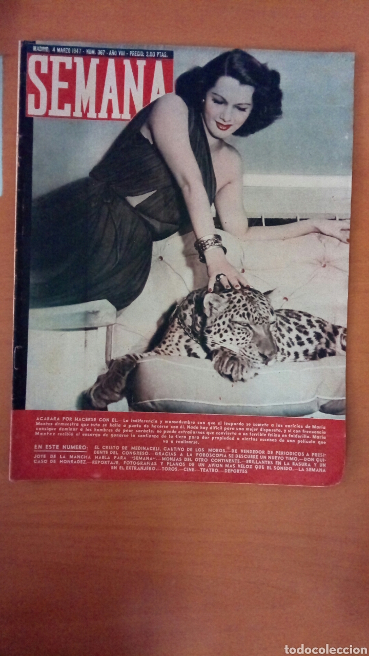 Coleccionismo de Revistas y Peri&oacute;dicos: Revista Semana n&deg;367. Marzo de 1947. Mar&iacute;a Montez.