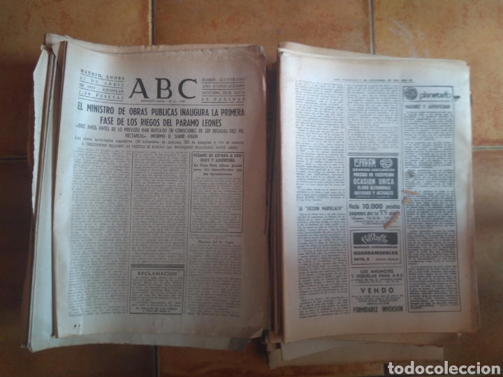 Coleccionismo de Revistas y Peri&oacute;dicos: GRAN LOTE PERIODICOS ABC A&Ntilde;OS 57-58-59 Y 74-75. Ver descripcion