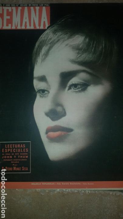 Coleccionismo de Revistas y Peri&oacute;dicos: Revista semana, n&uacute;mero 693, a&ntilde;o XIV, 2 de Junio de 1953.