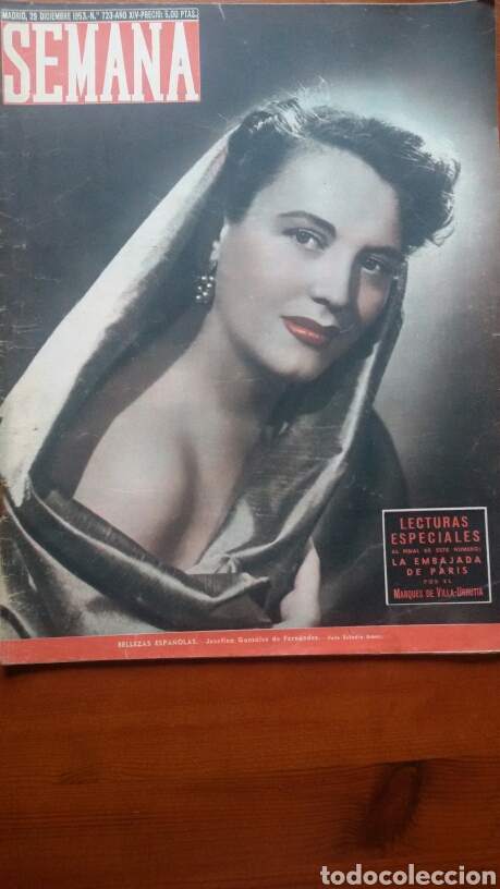 Coleccionismo de Revistas y Peri&oacute;dicos: Revista semana, n&uacute;mero 723,a&ntilde;o XIV, 29 de Diciembre de 1953.