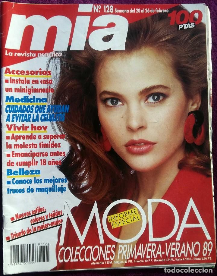 Coleccionismo de Revistas y Peri&oacute;dicos: ❤ Estilo que Perdura: Revista Mia Moda - N&ordm; 128, A&ntilde;o 1989, A&ntilde;os 80