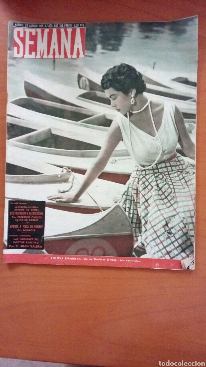Coleccionismo de Revistas y Peri&oacute;dicos: Revista Semana n&deg;809. Agosto de 1955. Bellezas espa&ntilde;olas.