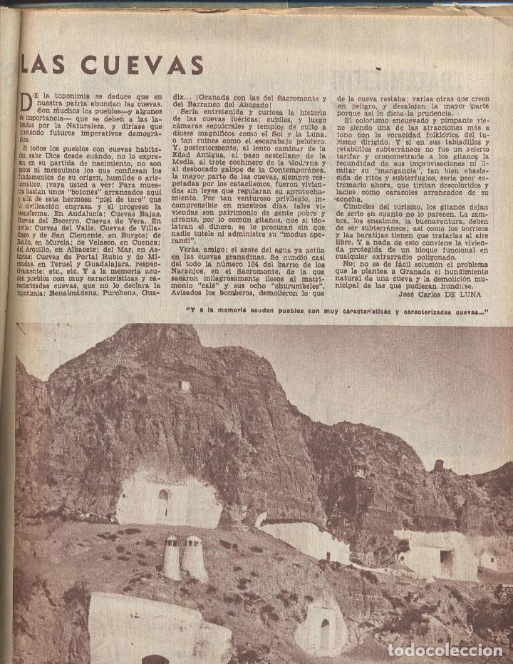 Collection Magazines and Newspapers: A&Ntilde;O 1962 CUEVAS GRANADA DEMOLICION CASA RODRIGO CALDERON GARSA CONVENIO DE MAEZTU LAGUNA ANTELA
