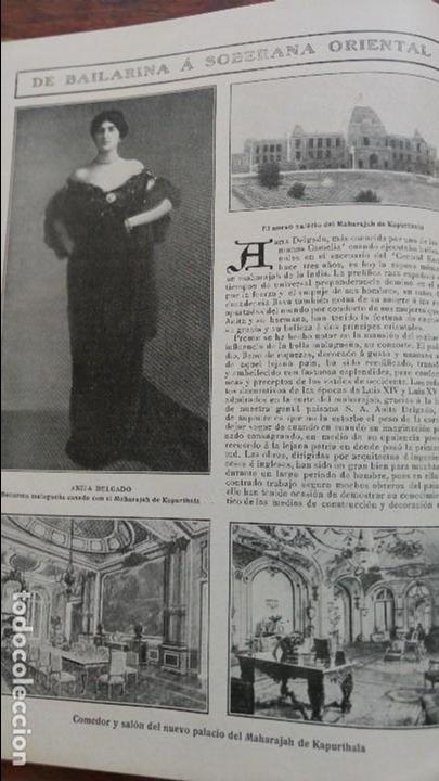Collezionismo di Riviste e Giornali: ANITA DELGADO BAILARINA MALAGA HERMANAS CAMELIA .DE BAILARINA A SOBERANA ORIENTAL HOJA A&Ntilde;O 1909