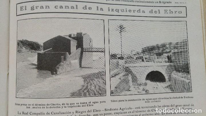 Collezionismo di Riviste e Giornali: EL GRAN CANAL DE LA IZQUIERDA DEL EBRO CHERTA TORTOSA PRESA HOJA A&Ntilde;O 1909