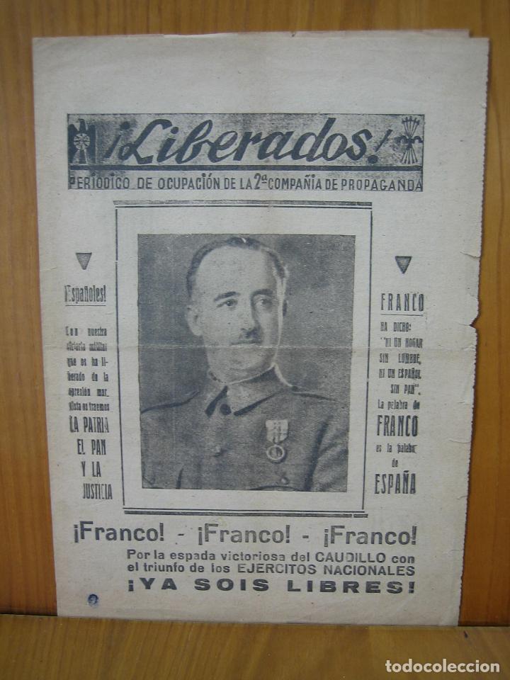 Collection Magazines and Newspapers: Peri&oacute;dico Liberados. Guerra civil. Peri&oacute;dico de ocupaci&oacute;n 2 compa&ntilde;&iacute;a de propaganda