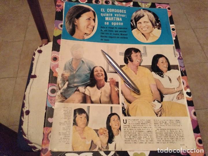 Colecionismo de Revistas e Jornais: ANTIGUO RECORTE REVISTA 1983 3 PAGINAS EL CORDOBES QUIERE VOLVER Y MARTINA SE OPONE