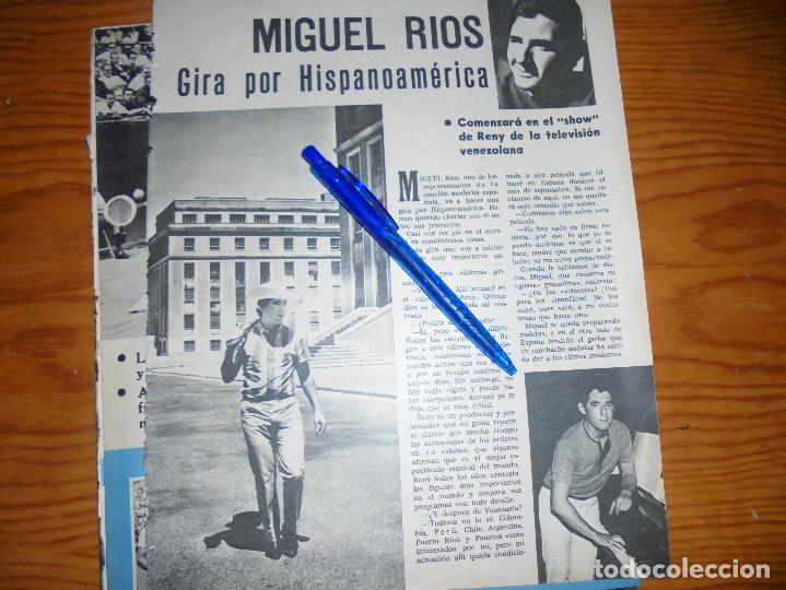 Coleccionismo de Revistas y Peri&oacute;dicos: RECORTE DE PRENSA : MIGUEL RIOS, GIRA POR HISPANOAMERICA . AMA, STBRE 1965