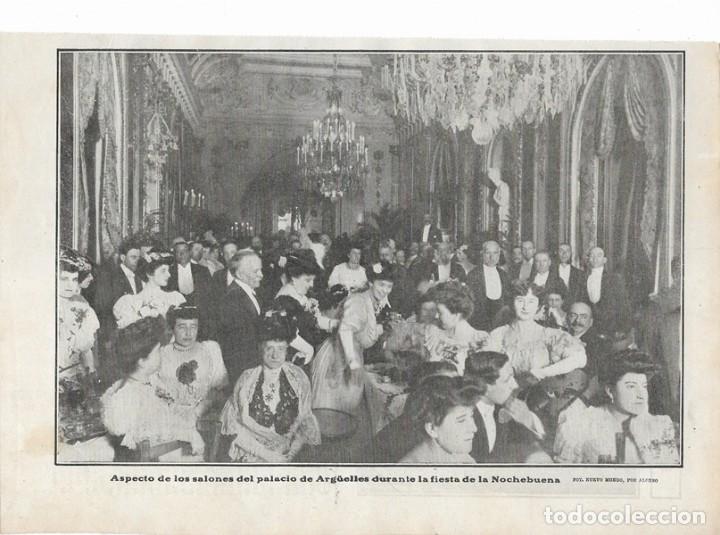 Coleccionismo de revistas y peri&oacute;dicos: 1906 HOJA REVISTA MADRID NOCHEBUENA PALACIO DE ARG&Uuml;ELLES SALONES ARISTOCRACIA PASEO LA CASTELLANA