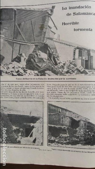 Collezionismo di Riviste e Giornali: INUNDACION SALAMANCA TORMENTA BARRIO DE LA ESTACION BARRIO MILAGROS 2 HOJAS A&Ntilde;O 1905