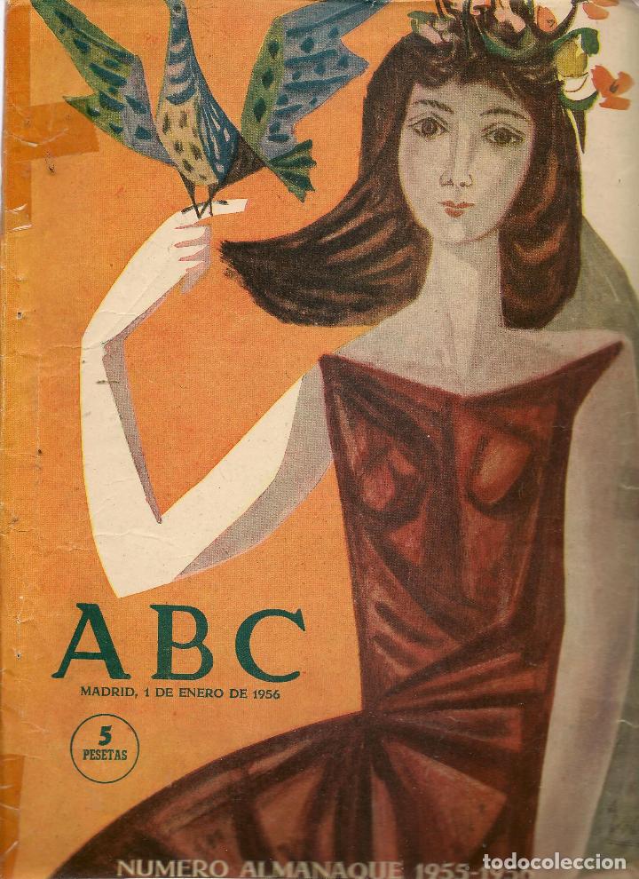 Coleccionismo de revistas y peri&oacute;dicos: ABC. N&Uacute;MERO ALMANAQUE 1955 - 1956. MADRID, 1 DE ENERO 1956.(ST/BL 104)