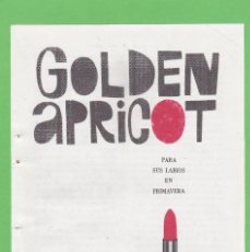 Coleccionismo de Revistas y Periódicos: PUBLICIDAD 1962. ANUNCIO GOLDEN APRICOT. ELIZABETH ARDEN
