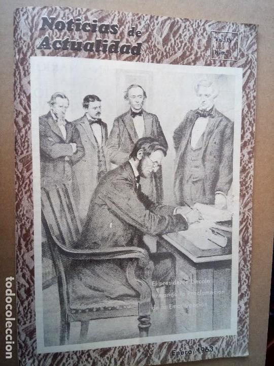 Coleccionismo de revistas y peri&oacute;dicos: NOTICIAS DE ACTUALIDAD. REVISTA DE LA EMBAJADA DE EEUU. ENERO 1963
