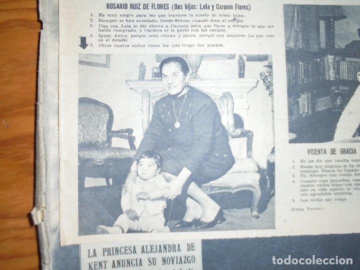Coleccionismo de revistas y peri&oacute;dicos: RECORTE PRENSA : ROSARIO RUIZ DE FLORES ( MADRE DE LOLA FLORES). SABADO GRAFICO, DICBRE 1962