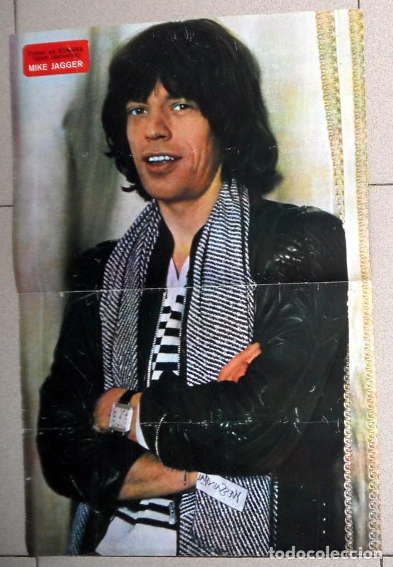 Coleccionismo de Revistas y Peri&oacute;dicos: POSTER ANTIGUO REVISTA SEMANA. MIKE JAGGER - ROLLING STONES - SERIE CANTANTES - A&ntilde;os 70