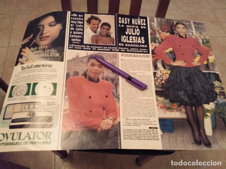 Coleccionismo de Revistas y Peri&oacute;dicos: ANTIGUO RECORTE REVISTA 1988 DASY NU&Ntilde;EZ LA NOVIA DE JULIO IGLESIAS EN BARCELONA