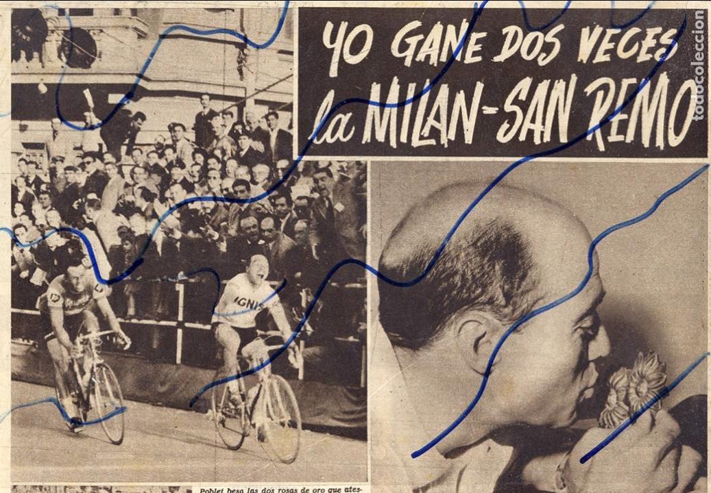 Coleccionismo de Revistas y Peri&oacute;dicos: CICLISMO 1965  POBLET  MILAN-SAN REMO  HOJA REVISTA