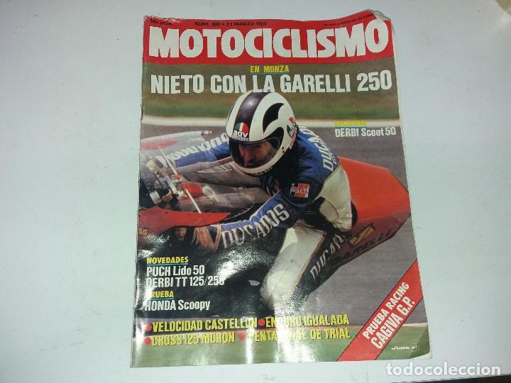 Coleccionismo de Revistas y Peri&oacute;dicos: Antigua revista de motos a&ntilde;o 1985 N&deg; 895 MOTOCICLISMO portada Angel nieto EN MONZA GARELLI PUCH