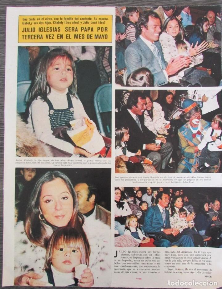 Coleccionismo de Revistas y Peri&oacute;dicos: RECORTE SEMANA 1822 1975 JULIO IGOLESIAS, CHABELY, ISABEL PREYSLER, JULIO JOSE