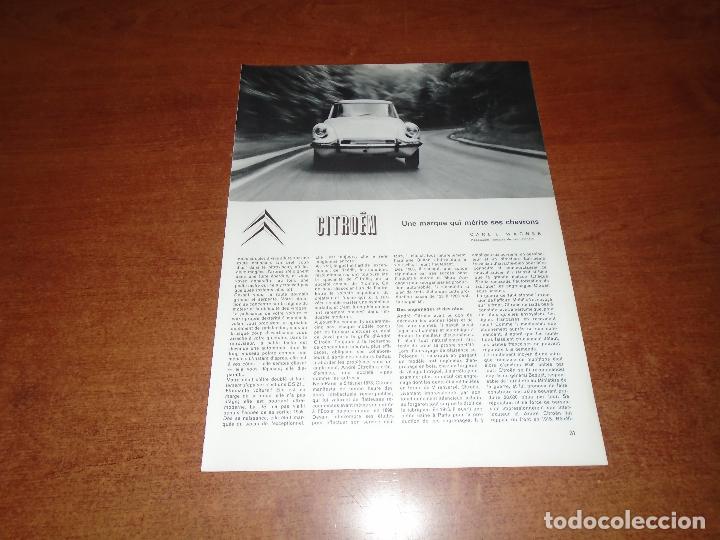 Coleccionismo de Revistas y Peri&oacute;dicos: ART&Iacute;CULO DE PRENSA 1966: CITRO&Euml;N UNE MARQUE QUI M&Eacute;RITE SES CHEVRONS