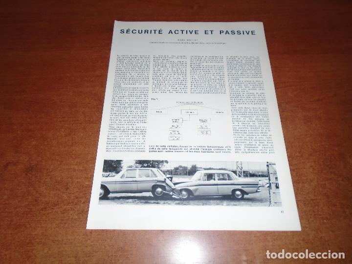 Coleccionismo de Revistas y Peri&oacute;dicos: ART&Iacute;CULO DE PRENSA 1966: S&Eacute;CURIT&Eacute; ACTIVE ET PASIVE