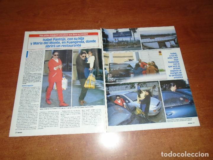 Coleccionismo de Revistas y Peri&oacute;dicos: RETAL PRENSA 1999: ISABEL PANTOJA CON SU HIJA Y MAR&Iacute;A DEL MONTE EN FUENGIROLA. RESTAURANTE.