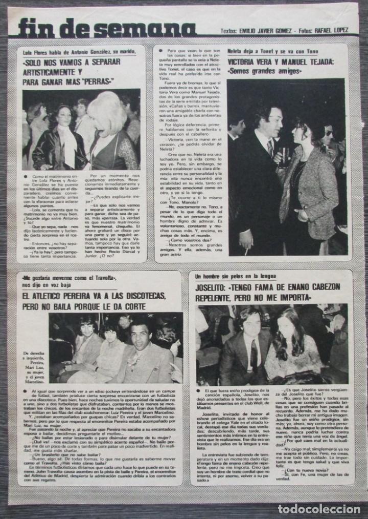 Coleccionismo de Revistas y Peri&oacute;dicos: RECORTE SEMANA N&ordm; 1997 1978 JOSELITO, LOLA FLORES, VICTORIA VERA, PEREIRA...