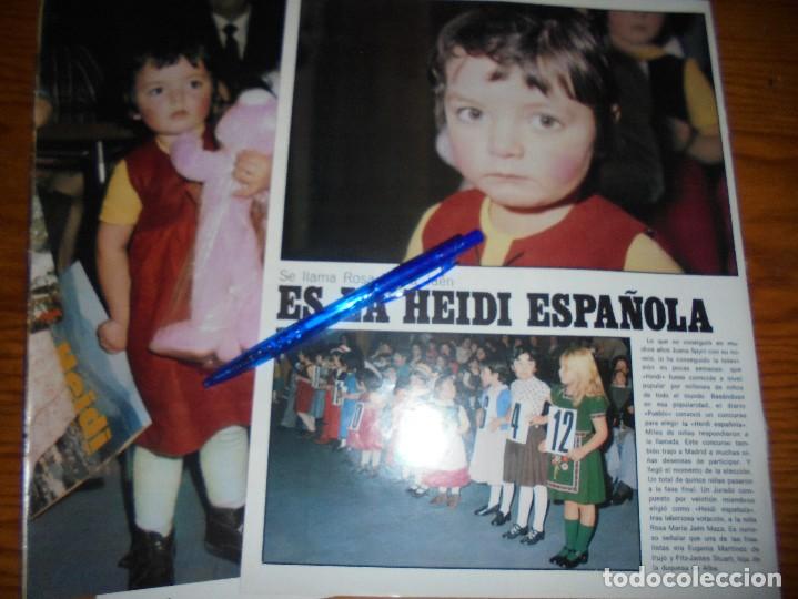 Coleccionismo de revistas y peri&oacute;dicos: RECORTE PRENSA :  LA HEIDI ESPA&Ntilde;OLA. ACTUALIDAD ESPA&Ntilde;OLA, DCBRE 1975