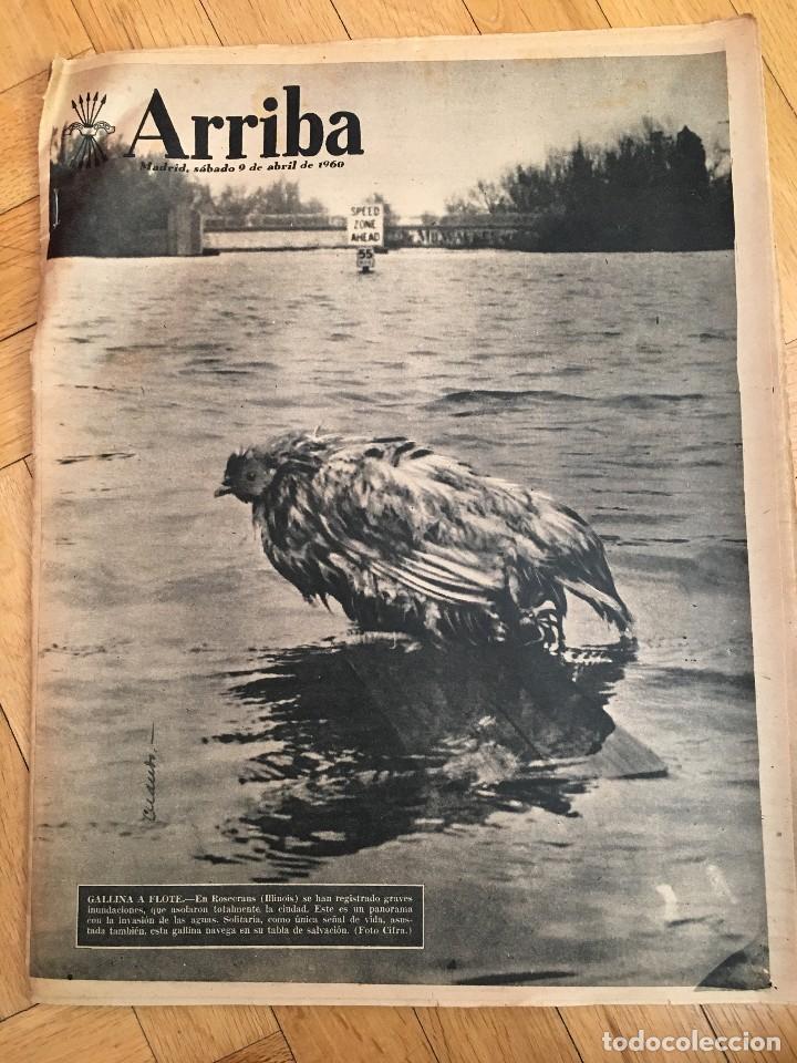 Coleccionismo de Revistas y Peri&oacute;dicos: ARRIBA (9-4-60) BAHIA DE CADIZ SEMI MADE BOCARTE EN SANTO&Ntilde;A ANTONIO SUAREZ CICLISMO CREVILLENTE