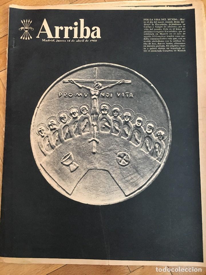 Coleccionismo de Revistas y Peri&oacute;dicos: ARRIBA (14-4-60) MUNICH RAPTADO ERIC PEUGEOT VALLE DE LOS CAIDOS JESUS DE NAZARENO MOTHERWELL BILBAO