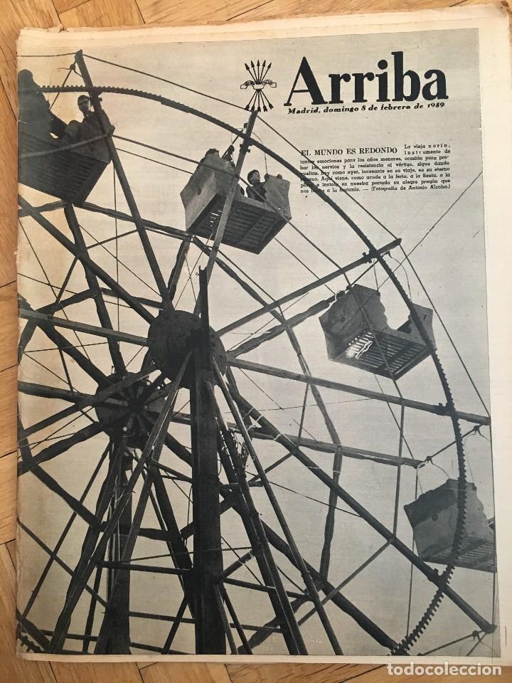 Collectionnisme de Revues et Journaux: ARRIBA (8-2-59)FACTORIA SEAT REPORTAJE BURGOS VALLADOLID CARTEL PUBLICIDAD CS CALVO SOTELO MOTOR OIL