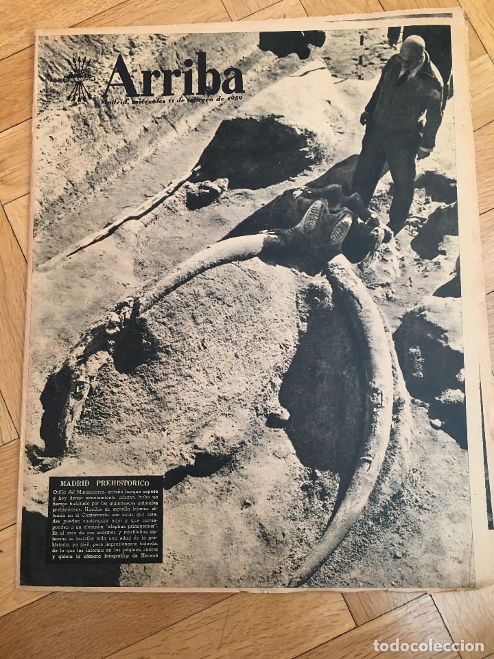 Coleccionismo de Revistas y Peri&oacute;dicos: ARRIBA (11-2-59) PANTANO DE YESA CANAL DE LAS BARDENAS PUERTO BARCELONA PREHISTORIA