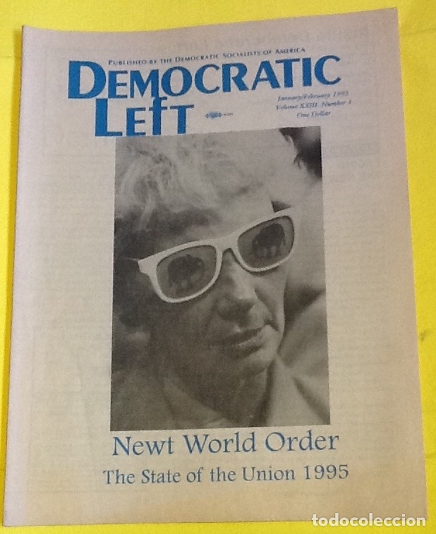 Coleccionismo de revistas y peri&oacute;dicos: Democratic Left. Volume XXIII, number 1. Democratic socialists of America. New world order