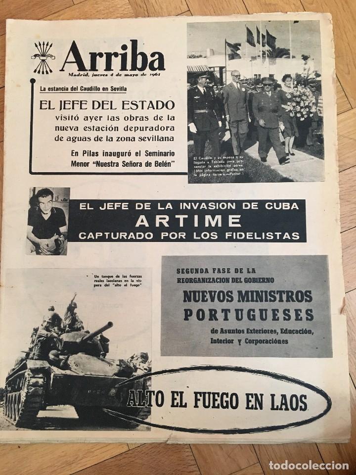 Collection Magazines and Newspapers: ARRIBA (4-5-61) ARTIME CUBA FRANCO EN SEVILLA ANUNCIO ALFA BARCELONA A LA FINAL COPA EUROPA