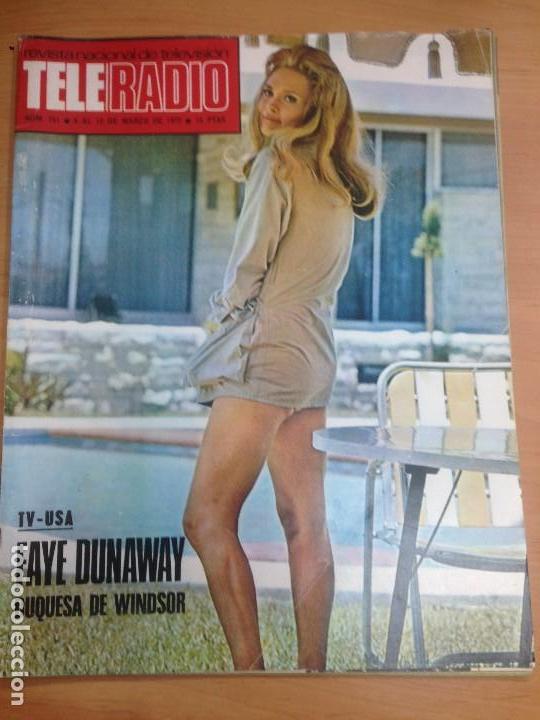 Colecionismo de Revistas e Jornais: REVISTA TELERADIO N&ordm;741 MARZO 1972 FAYE DUNAWAY
