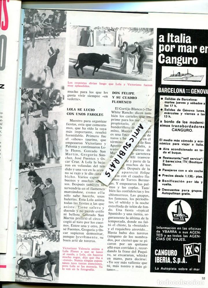 Coleccionismo de revistas y peri&oacute;dicos: REVISTA A&Ntilde;O 1971 FLAMENCO LOLA FLORES TORERA TOREANDO MARIA CUADRA EN MEDINACELI