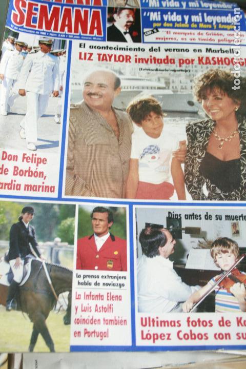 Coleccionismo de Revistas y Peri&oacute;dicos: LIZ TAYLOR ESTEFANIA DE MONACO JACQUELINE BISSET AMPARO MU&Ntilde;OZ MIGUEL BOSE ROCIO DURCAL 1986