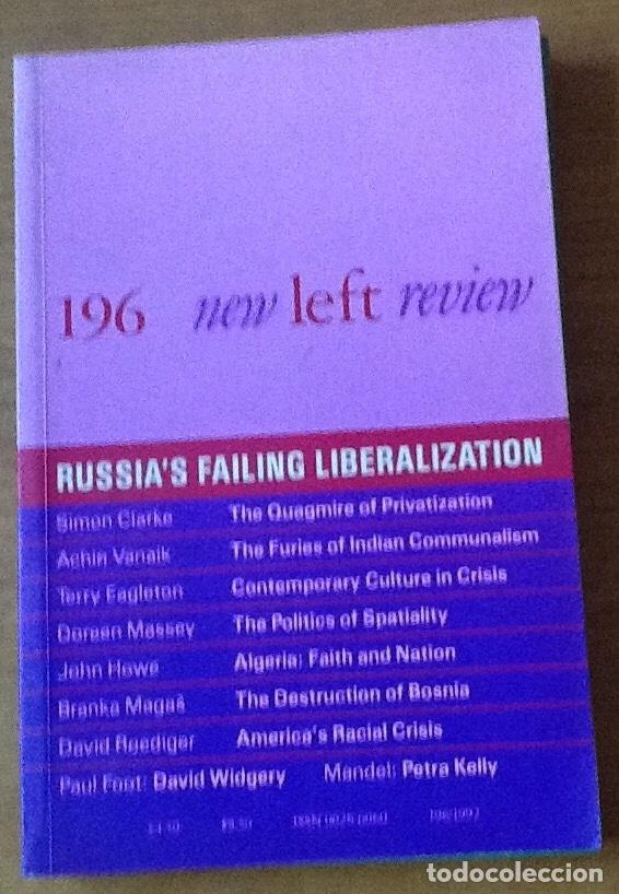 Colecionismo de Revistas e Jornais: New Left Review 196. 1992. Russia's failing liberalization. Edici&oacute;n inglesa