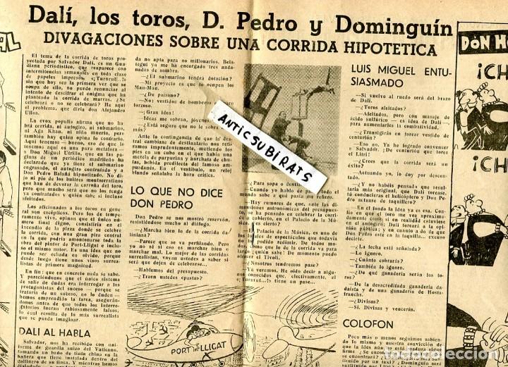 Collezionismo di Riviste e Giornali: REVISTA A&Ntilde;O 1953 SALVADOR DALI Y LOS TOROS DE DEL PEDRO DOMINGUIN UNA CORRIDA DE TOROS DALINIANA